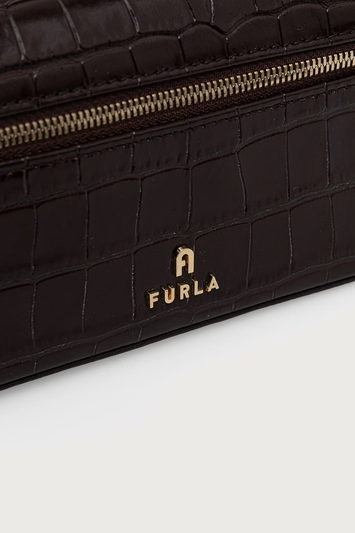Kosmetyczka damska skórzana Camelia Micro Furla WE00625.BX4255.2460S brązowy