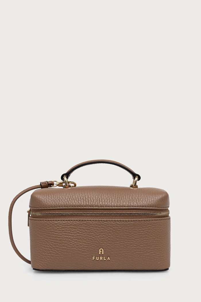 Furla Torebka crossbody damska skórzana Camelia Micro brązowy WE00625.HSF000.4489S