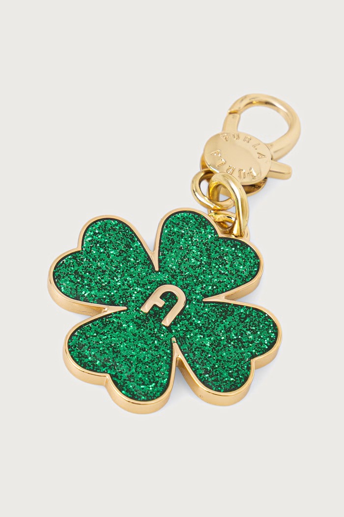 Furla brelok damski metalowy Hashtag Clover Charm WK00787.SAT000.V0000 zielony AW26