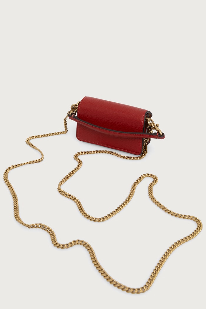 Akcesoria Coach Brelok męski skórzany Tabby Bag Charm CCZ00 czerwony