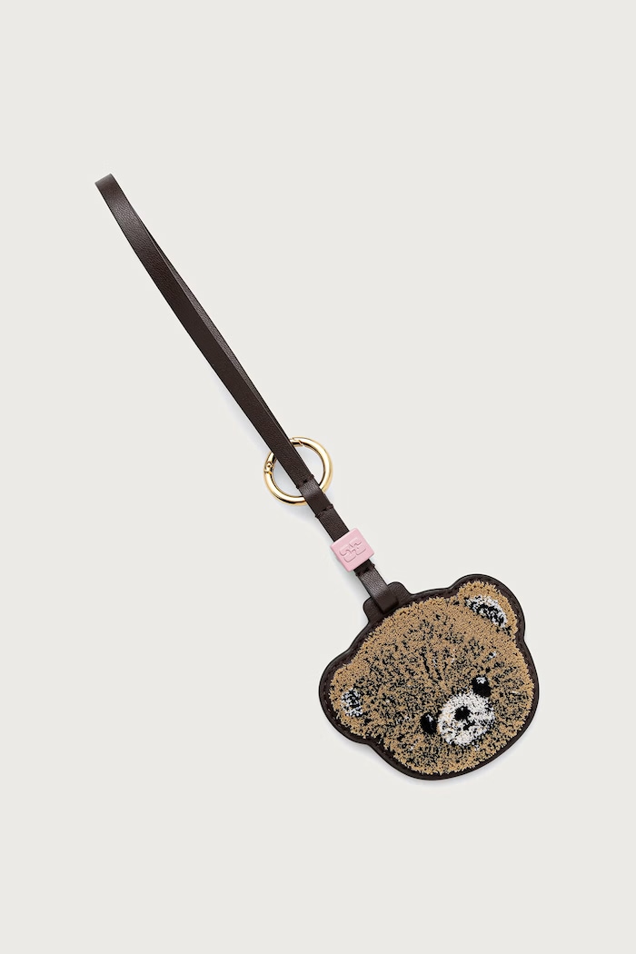 GANNI Teddy Bear brelok brązowy B3010398