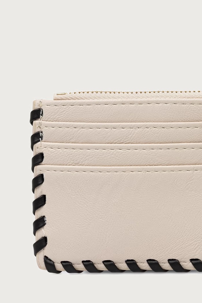 Akcesoria Lola Casademunt Portfel damski z imitacji skóry LS2612023 beżowy