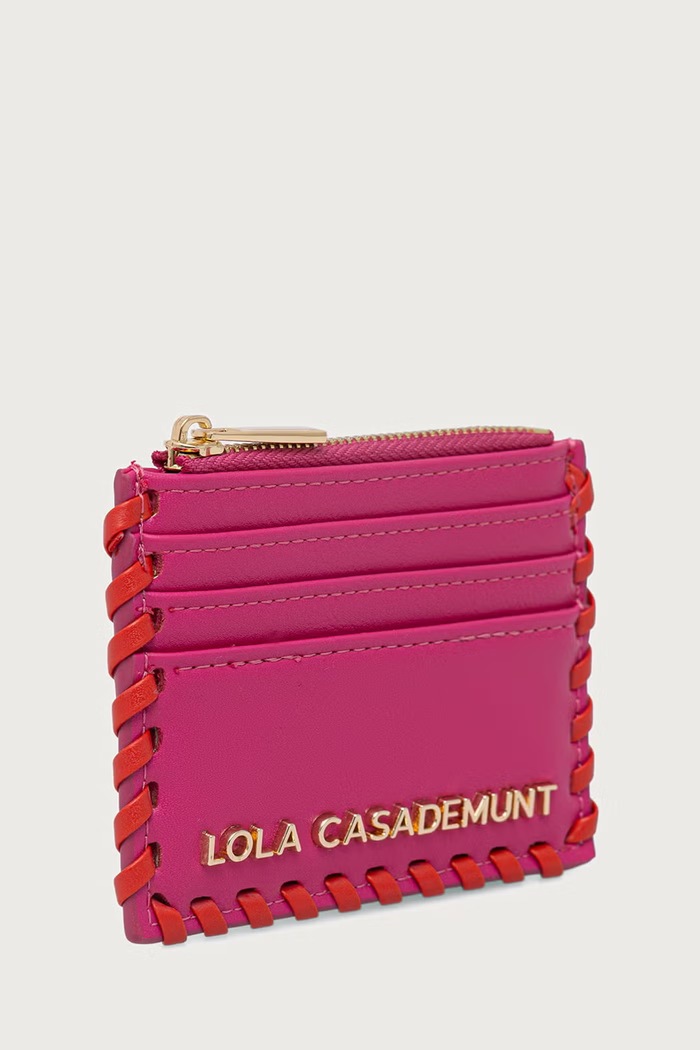 Lola Casademunt Portfel damski z imitacji skóry LS2612023 różowy AW26