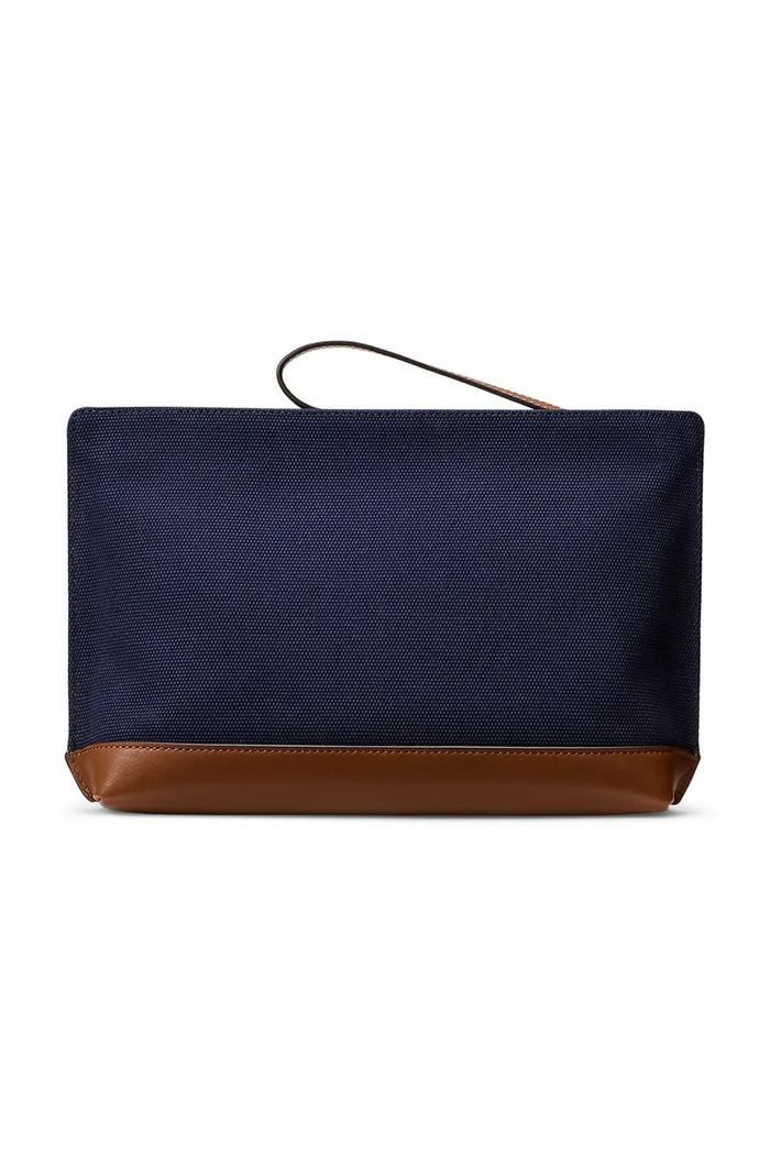Lauren Ralph Lauren Kosmetyczka damska bawełniana 432P18736 granatowy AW26