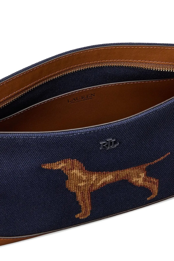 Kosmetyczka damska bawełniana Lauren Ralph Lauren 432P18736 granatowy