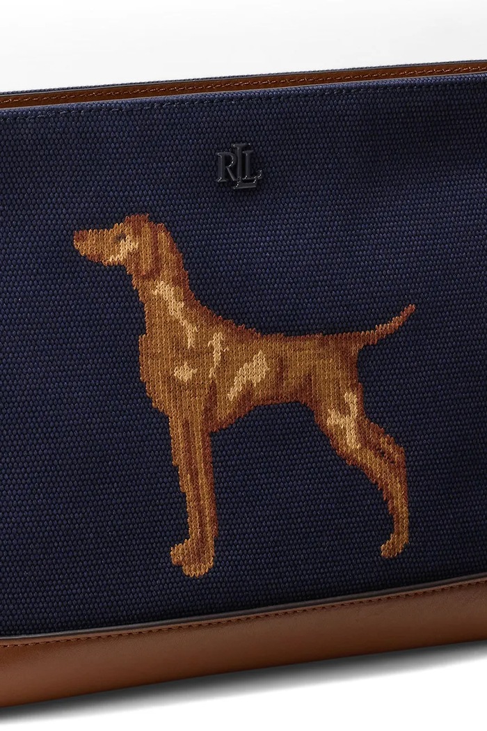 Kosmetyczka damska bawełniana Lauren Ralph Lauren granatowy 432P18736