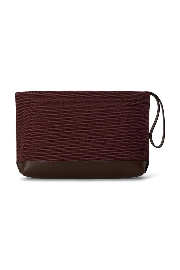 Lauren Ralph Lauren Kosmetyczka damska bawełniana 432P18736 bordowy AW26