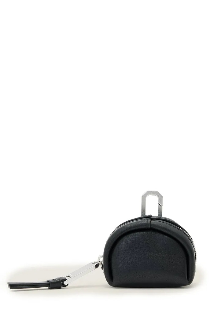 AllSaints Etui na słuchawki damskie skórzane ROSALIE czarny W169XF