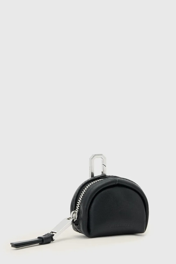 Etui na słuchawki damskie skórzane ROSALIE AllSaints W169XF czarny