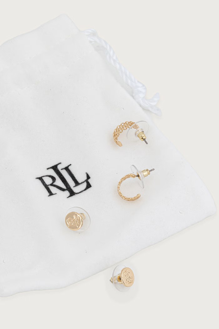 Akcesoria Lauren Ralph Lauren kolczyki damskie metalowe 2-pack 14G01553 złoty