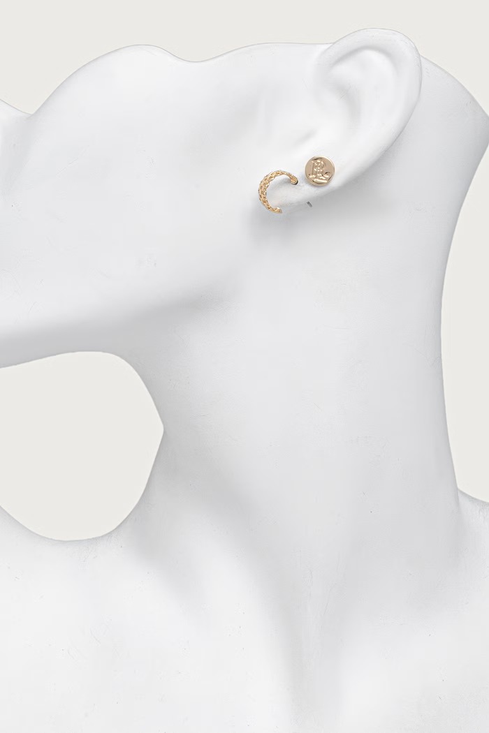Lauren Ralph Lauren kolczyki damskie metalowe 2-pack 14G01553 złoty