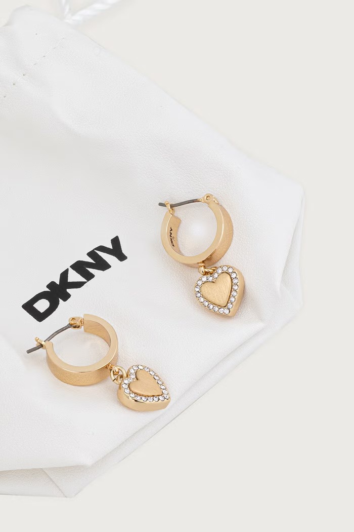 Akcesoria DKNY kolczyki damskie metalowe z cyrkonią 04G00968 złoty