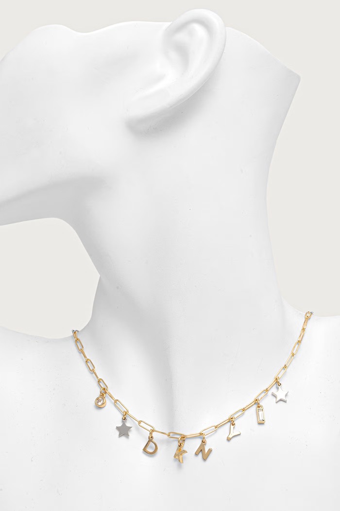 Akcesoria DKNY Naszyjnik damski metalowy 04N00375 złoty