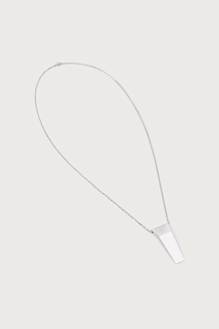 Rick Owens DRKSHDW Trunk naszyjnik z zawieszką mosiężny damski srebrny RJ0000023.MMT