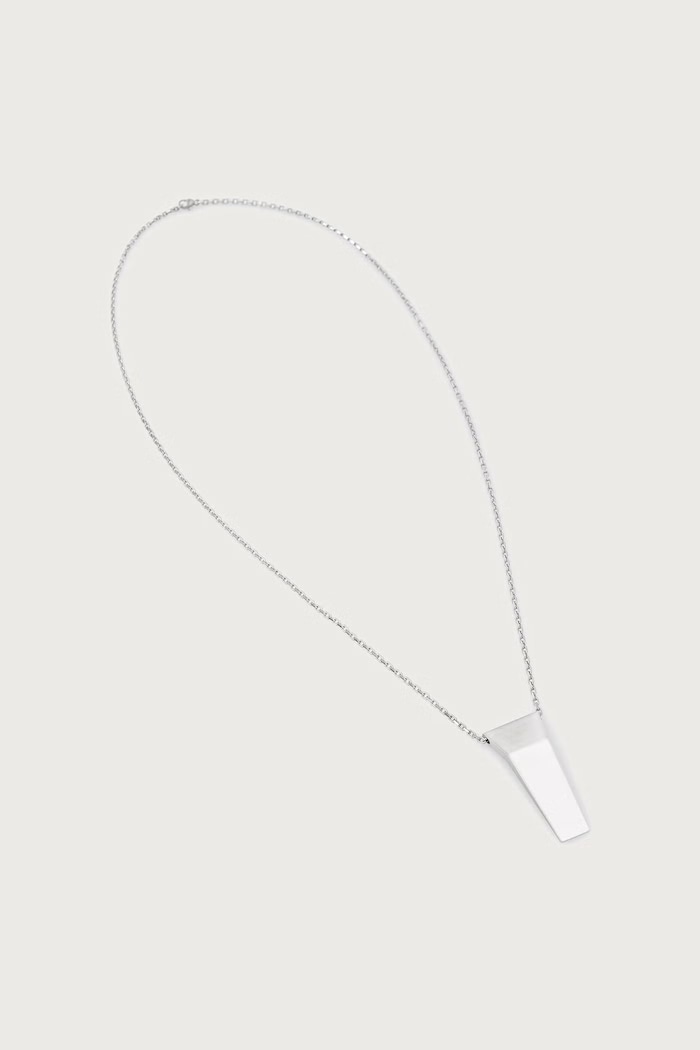 Rick Owens DRKSHDW Trunk naszyjnik z zawieszką mosiężny damski srebrny RJ0000023.MMT