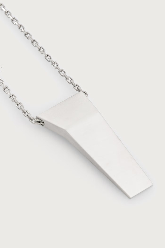 Rick Owens DRKSHDW Trunk naszyjnik z zawieszką mosiężny damski RJ0000023.MMT srebrny AW26