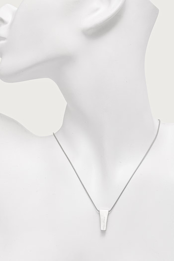 Rick Owens DRKSHDW Mini Trunk necklace brass Women's RJ0000146.MMT silver AW26
