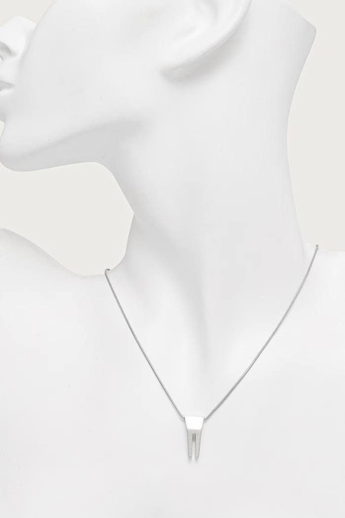 Rick Owens DRKSHDW Mini Open Trunk necklace brass Women's RJ0000147.MMT silver AW26