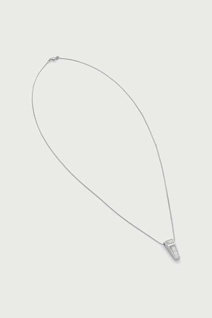 Rick Owens DRKSHDW Mini Crystal Trunk pendant necklace brass Women's silver RJ0000148.MMTES2