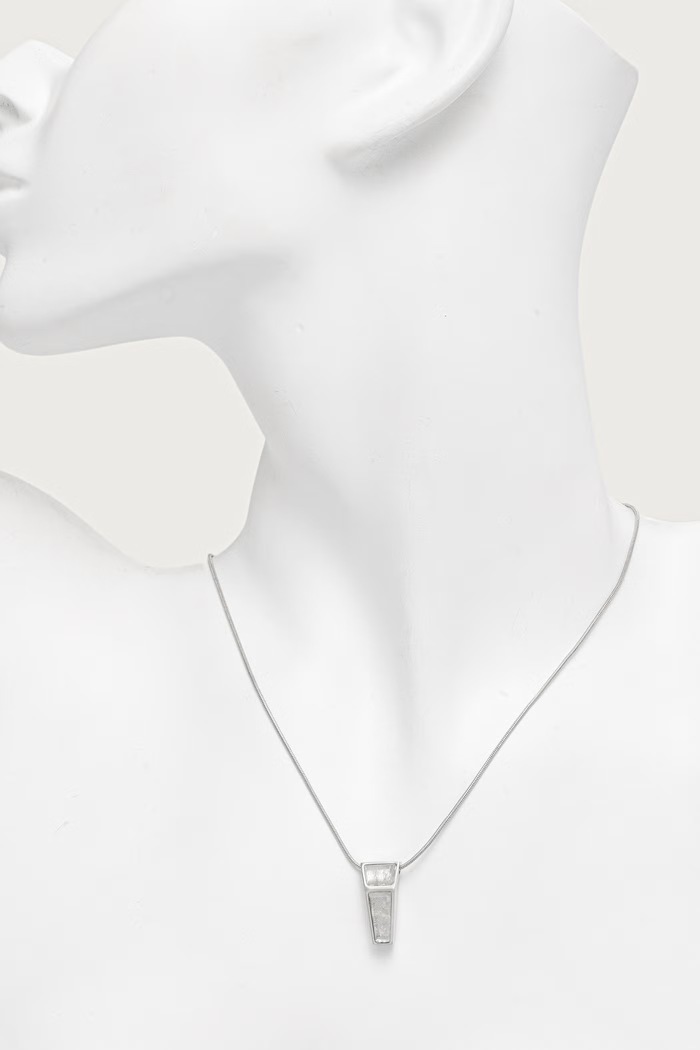 Rick Owens DRKSHDW Mini Crystal Trunk pendant necklace brass Women's RJ0000148.MMTES2 silver AW26