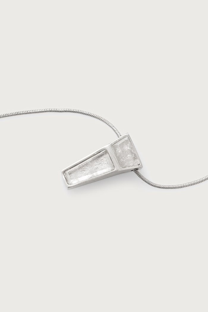 Accessories Rick Owens DRKSHDW Mini Crystal Trunk pendant necklace brass Women's RJ0000148.MMTES2 silver