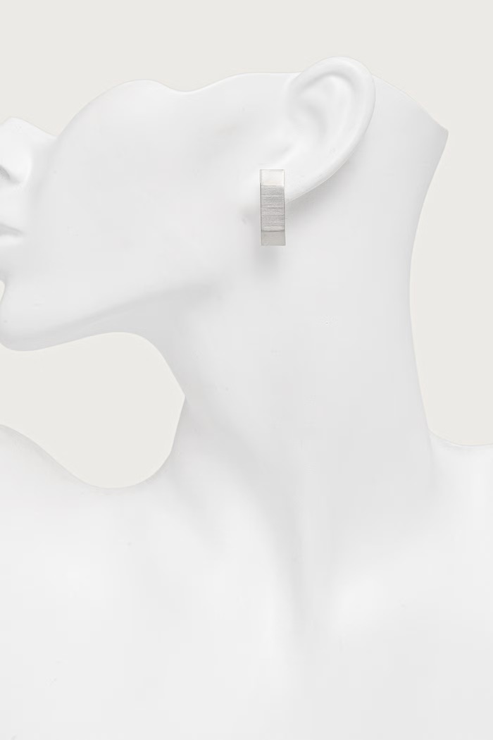 Rick Owens DRKSHDW Beveled earring brass Women's RJ0000151.MMT silver AW26