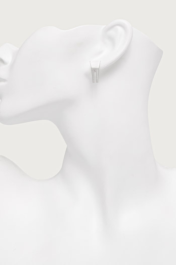 Rick Owens DRKSHDW Open Trunk earring brass Women's RJ0000154.MMT silver AW26