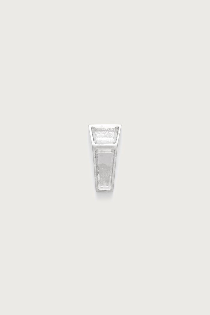 Rick Owens DRKSHDW Crystal Beveled earring brass Women's silver RJ0000155.MMTES2