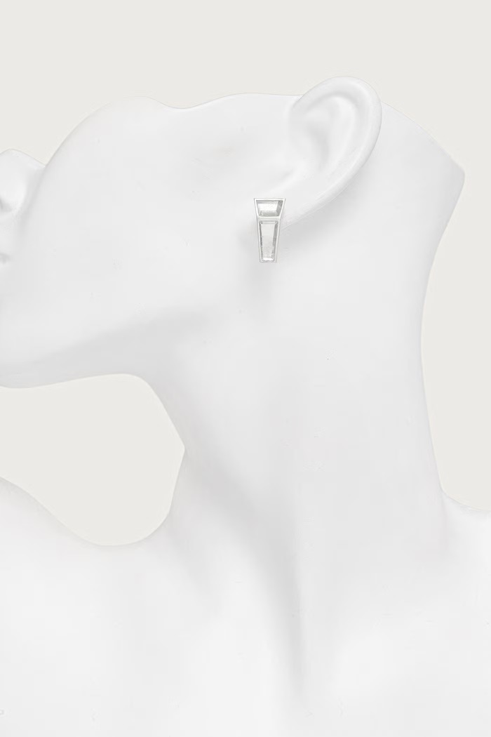 Rick Owens DRKSHDW Crystal Beveled earring brass Women's RJ0000155.MMTES2 silver AW26