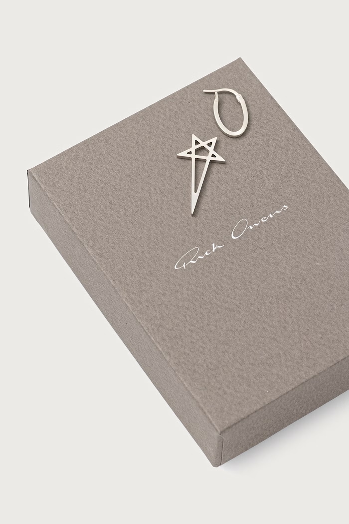Akcesoria Rick Owens DRKSHDW Pentagram kolczyk mosiężny RJ0000067.MMT srebrny