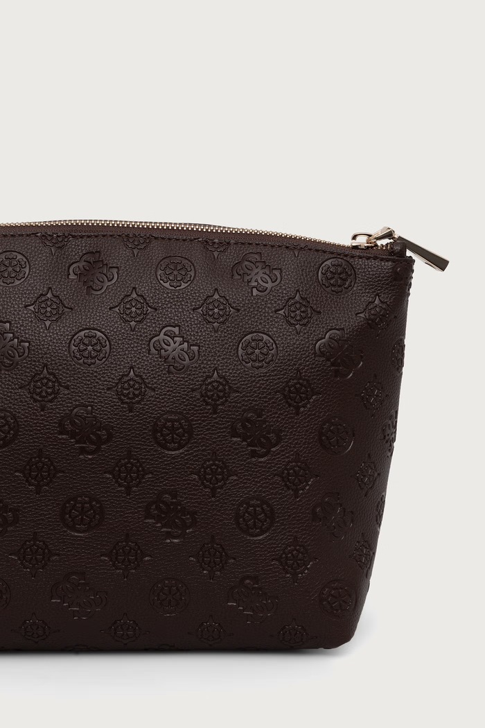 Аксесоари Guess Козметична чанта дамска от имитация на кожа LENWOOD TWDP21.02965 кафяв
