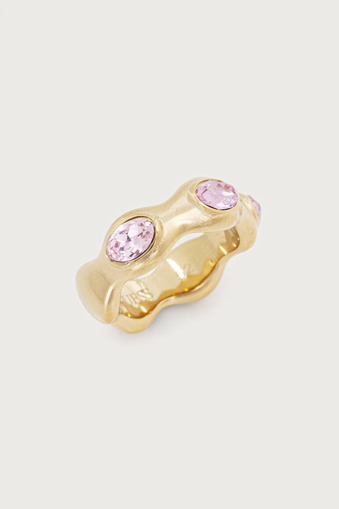 Guess Pierścionek damski DIVINE JUBR06.313JW złoty AW26