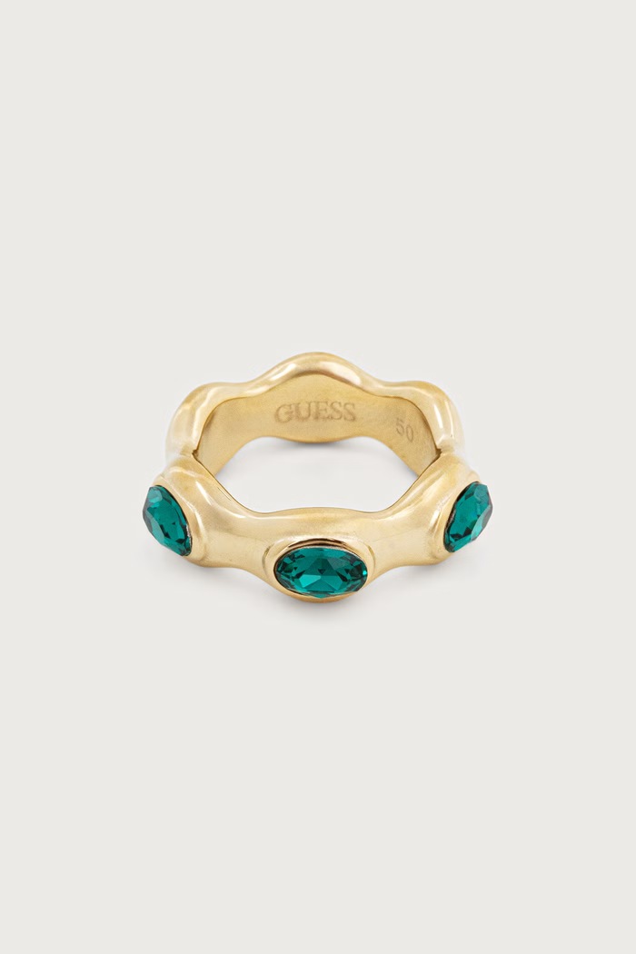 Guess Pierścionek damski DIVINE złoty JUBR06.313JW