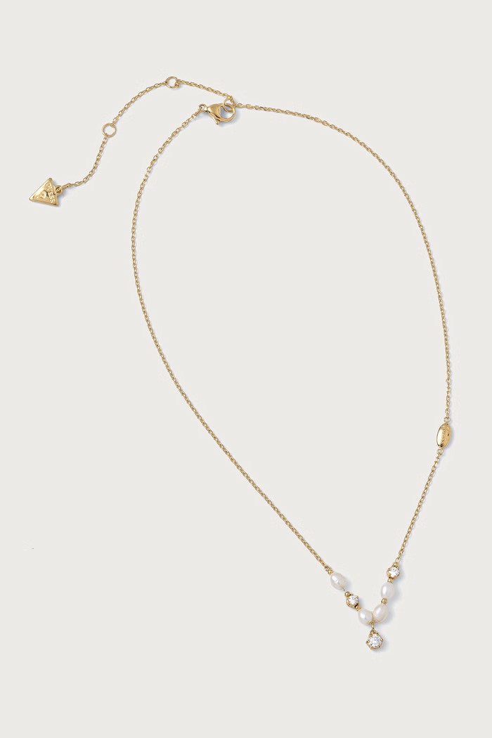 Guess Naszyjnik damski PEARLY złoty JUBN06.480JW