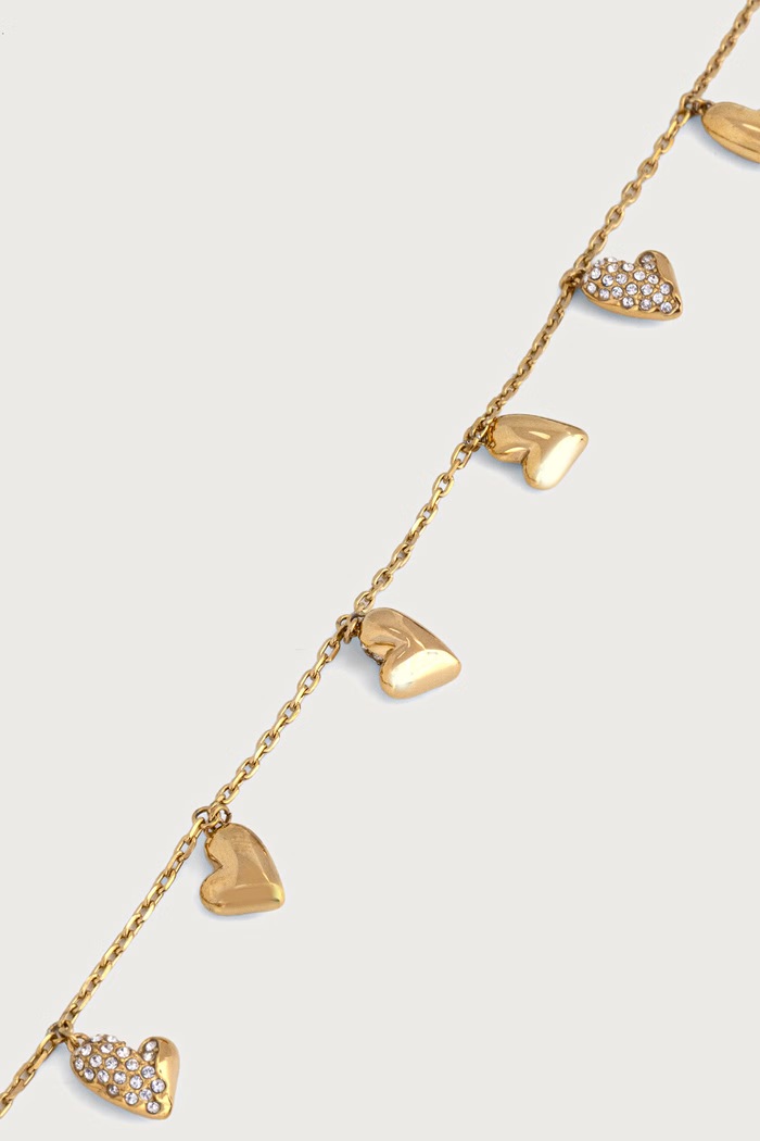 Guess Naszyjnik damski ze stali nierdzewnej GOLDEN LOVE JUBN06.448JW złoty AW26