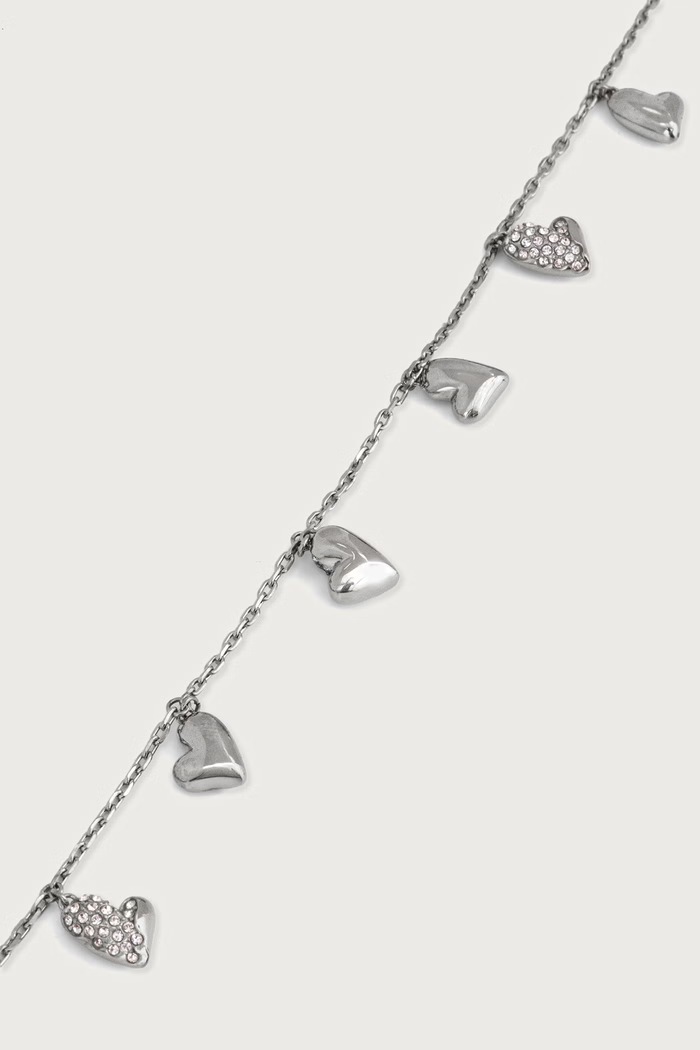Guess Naszyjnik damski ze stali nierdzewnej GOLDEN LOVE JUBN06.448JW srebrny AW26