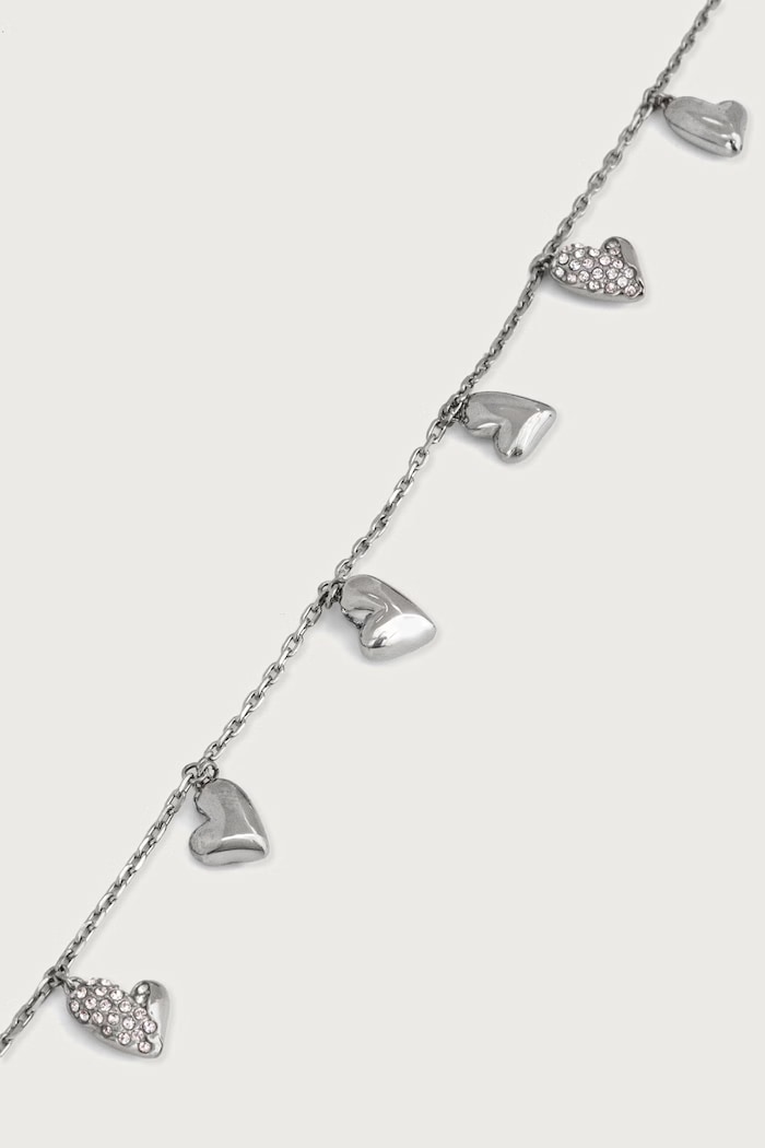 Guess Naszyjnik damski ze stali nierdzewnej GOLDEN LOVE JUBN06.448JW srebrny AW26