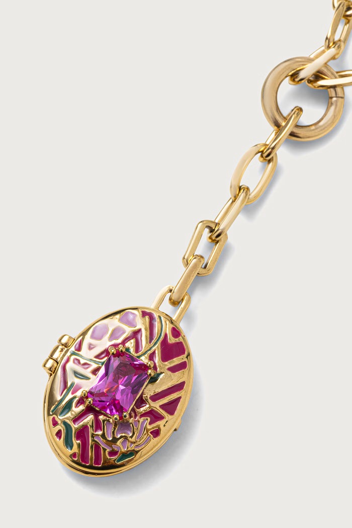 Guess Naszyjnik damski SAKURA JUBN06.419JW złoty AW26