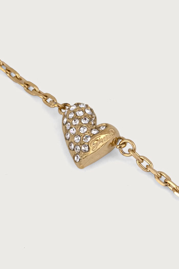 Guess Naszyjnik damski ze stali nierdzewnej GOLDEN LOVE JUBN06.370JW złoty AW26