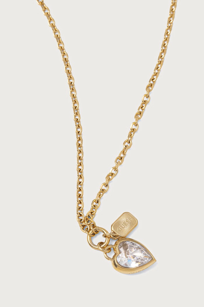 Guess Naszyjnik damski CRYSTAL LOVE JUBN06.359JW złoty AW26