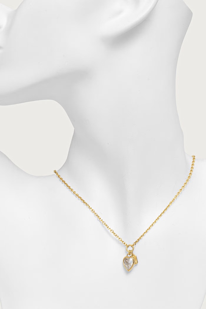 Akcesoria Guess Naszyjnik damski CRYSTAL LOVE JUBN06.359JW złoty