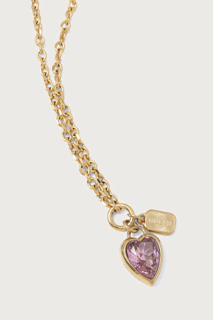 Guess Naszyjnik damski CRYSTAL LOVE JUBN06.359JW złoty AW26