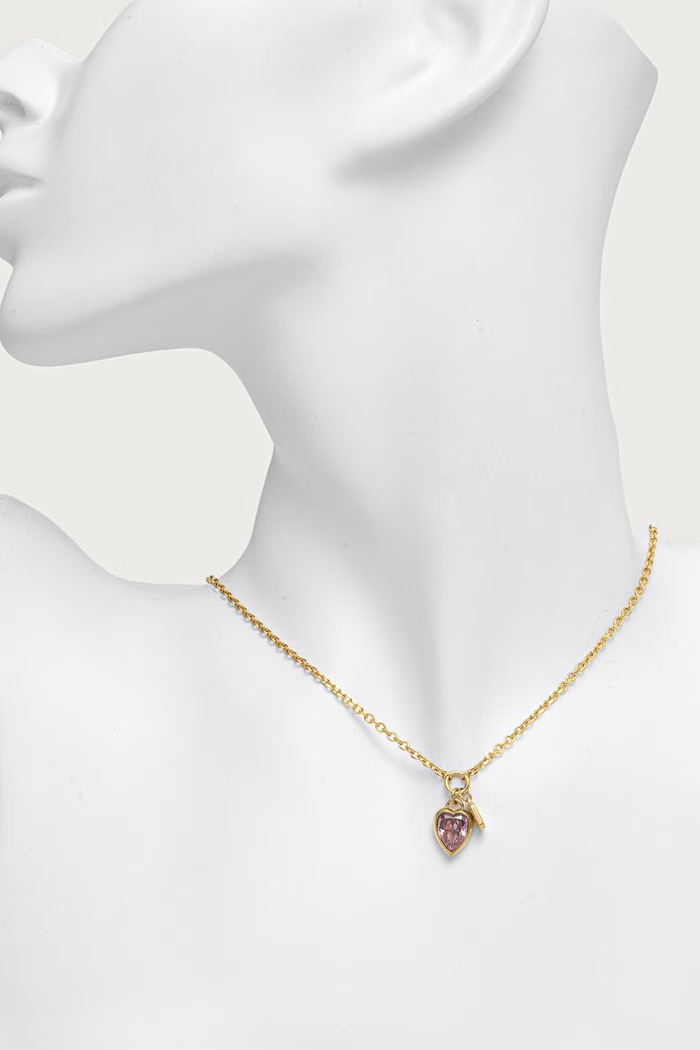 Akcesoria Guess Naszyjnik damski CRYSTAL LOVE JUBN06.359JW złoty