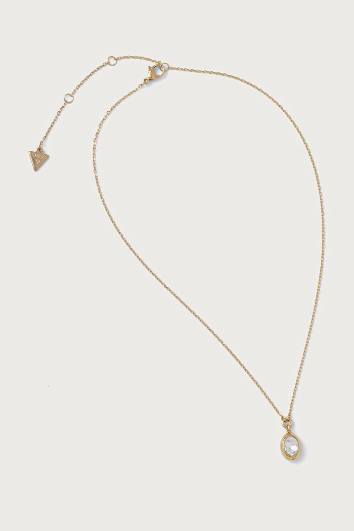 Guess Naszyjnik z zawieszką damski ze stali nierdzewnej DIVINE złoty JUBN06.314JW