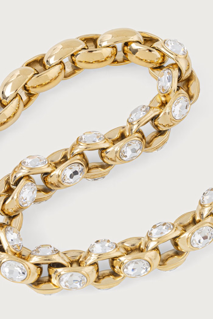 Guess Naszyjnik damski z cyrkonią DIVINE JUBN06.303JW złoty AW26