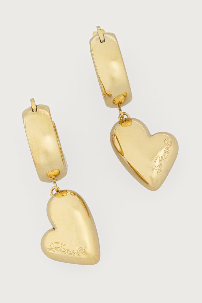 Guess Kolczyki damskie ze stali nierdzewnej GOLDEN LOVE JUBE06.456JW złoty AW26