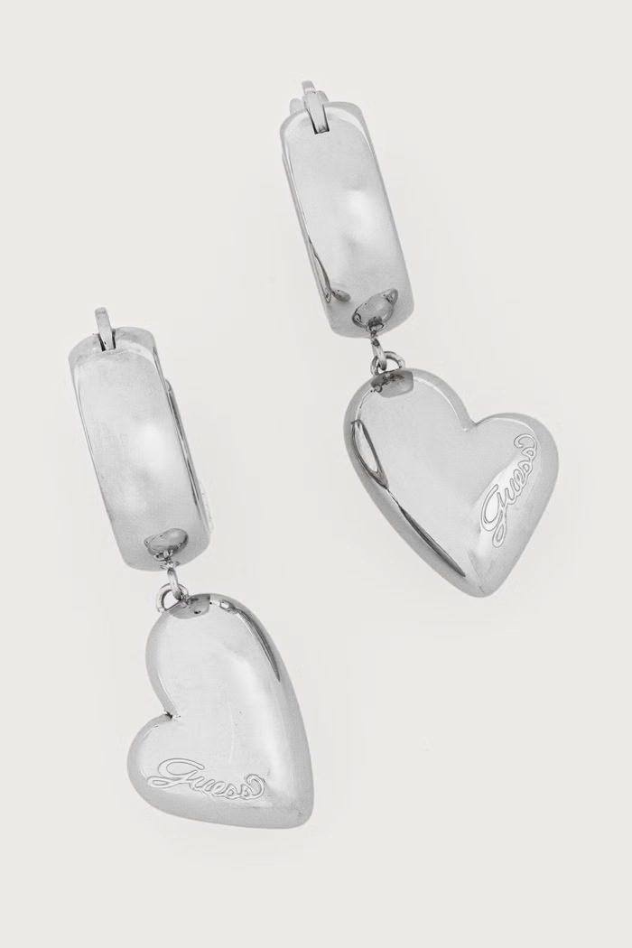 Guess Kolczyki damskie ze stali nierdzewnej GOLDEN LOVE JUBE06.456JW srebrny AW26