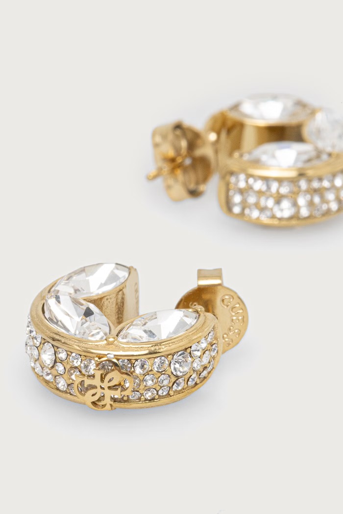 Guess Kolczyki damskie ze stali nierdzewnej 4G SUPREME JUBE06.399JW złoty AW26