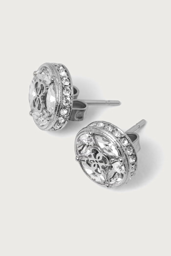 Akcesoria Guess Kolczyki damskie ze stali nierdzewnej 4G SUPREME JUBE06.395JW srebrny