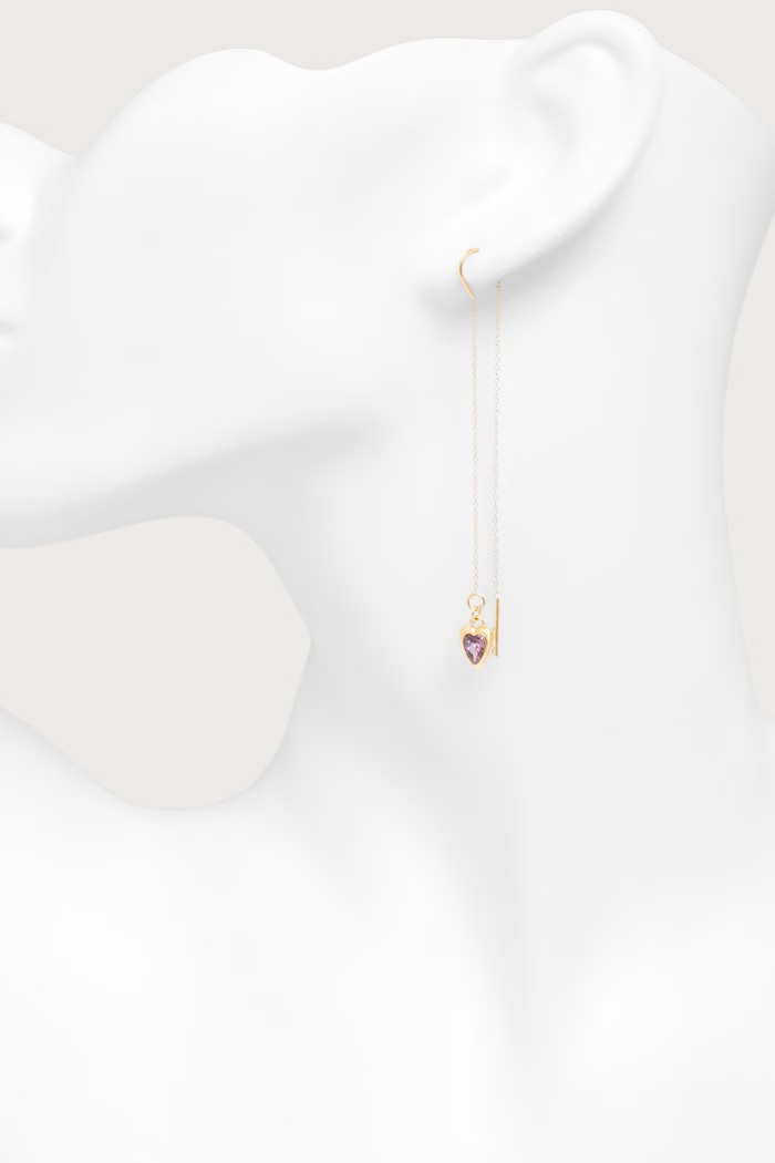 Akcesoria Guess Kolczyki damskie ze stali nierdzewnej z cyrkonią CRYSTAL LOVE JUBE06.364JW złoty